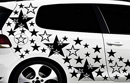 HR-WERBEDESIGN 279 Sterne XXL-Set Star Auto Aufkleber Sticker Tuning Shirt Stylin Wandtattoo xx