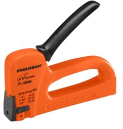 Swanson Tool Co STA653B Unitacker 3-in-1 Multi-Function Staple Gun, Lightweight Design for JT21 Light Duty Fasteners, Includes 3,200 Staples