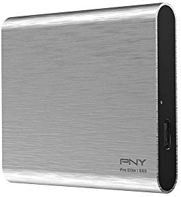 PNY Portable SSD Pro Elite USB 3.1 Gen2 Type-C 250GB,Grau Brush