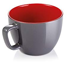 Jumbo Tasse 590 ml Creme Shine, Grau