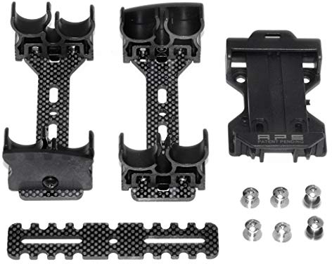 Generica Airsoft Softair APS 2X Quad-Load Schrot Caddy-System mit Gürtelschlaufe Schwarz