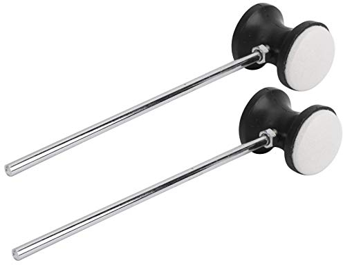 Drum Pedal Schlägel, 2 Stück mit rundem Filzkopf und Edelstahlhammergriff Bass Drum Pedal Beater Ersatzteil Percussion Instrument Zubehör Sonor Bass Beater Musikinstrumentenzubehör
