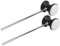 Drum Pedal Schlägel, 2 Stück mit rundem Filzkopf und Edelstahlhammergriff Bass Drum Pedal Beater Ersatzteil Percussion Instrument Zubehör Sonor Bass Beater Musikinstrumentenzubehör
