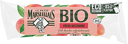 Le Petit Marseillais Refreshing Shower Gel Peach Nectarine Eco Refill Organic 250ml