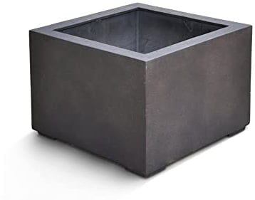 ESCHBACH® Pflanzkübel Low Cube 80 Espresso Anthrazit Quadratisch XL * 80 x 80 x 60 cm * 10 Jahre Garantie