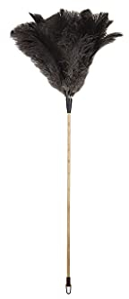 Cofan Plumero de Pluma de Avestruz Tipo A | Mango de Madera de Haya | Medidas totales 60 x 23 cm y Longitud de Pluma de 28 cm | Venta unitaria
