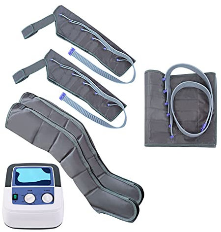 Presoterapia Compresor De Aire Masajeador De Pies Y Piernas Brazos Cintura Botas De Compresión Máquina De Salud con Cámara De 6 Cavidades Alivie el Dolor Articular y Muscular de la Rodilla.