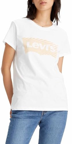 Levi's Damen The Perfect Tee T-Shirt,Wavy Batwing White,XXS