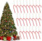 24 PCS Christmas Plastic Candy Canes Christmas Decorations Twisted Fake Candy Canes