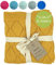 nidito Premium Bio-Baby-Decke Mädchen & Jungen/Bio-Baumwoll-Decke Baby, 90x100 cm, 100% Bio-Baumwolle, Gelb, Wolldecke ideal als Erstlings-/ Kuscheldecke (Senfgelb)