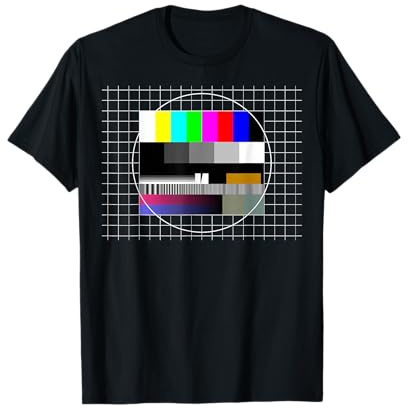 TV-Testmuster, Fernseher Testbild, Nostalgisches Retro T-Shirt