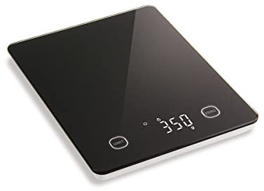 Giannini Bilancia da cucina Digitale LCD Base vetro 5 kg (Nero)