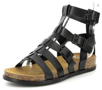 Kickers Alexa, Sandales Femme, Noir, 37