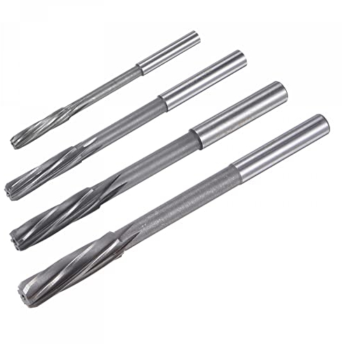 sourcing map Bohrfutter-Reibahlen-Set, 6 mm, 8 mm, 10 mm, 12 mm, H7 4241 Hochgeschwindigkeitsstahl-Spiralrillen, Drehmaschine, Reibahle, Frässchneider, 4 Stück