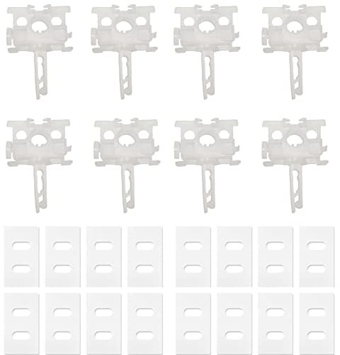 XIAONAN 24 Pcs Vertical Blind Repair Carrier with 20set/40pcs Clear Vertical Blind Repair Tabs Transparent Vane Savers Vertical Blinds Replacement Slats Fixers Parts, White