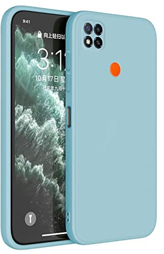 Topme Funda para Redmi 9C / Redmi 9C NFC/Redmi 10A (6.53 Inches) Carcasa Caja Case Estuche, Funda Protectora de Piel de Silicona TPU - Azul Claro