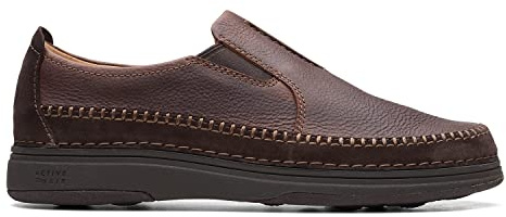 Clarks Herren Slipper Nature 5 Walk Dunkelbraun 44,5
