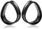 Vankula Ohr Tunnel 1 Paar Double Flared Flesh Plugs Tropfenform Edelstahl für männer damen Ohrpiercing Schmuck 19mm(3/4) Schwarz