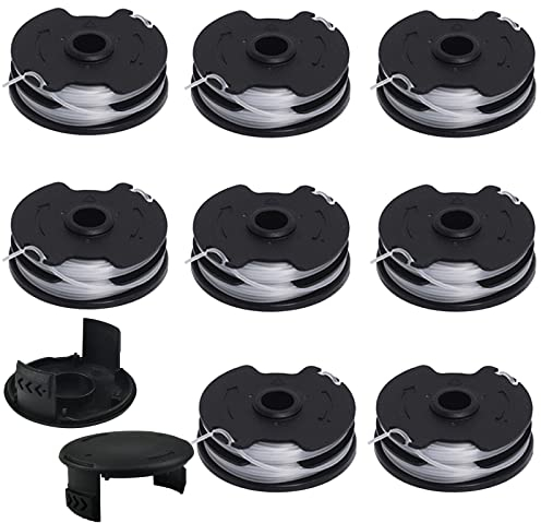 Mocoli Bobine di Ricambio per Decespugliatore a Parkside PRTA 20-Li C3 IAN351753(8 Bobine di Ricambio per Trimmer + 2 Coperchi per Bobine)