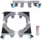 Jopassy Base per lavatrice con 8 piedi e 4 ruote, base regolabile per lavatrice, larghezza 40-68 cm, base mobile per frigorifero asciugatrice
