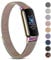 Oumida Armband Kompatibel mit Fitbit Luxe Armband für Damen Herren, Prämie Edelstahl Metall Ersatzarmband mit Starker Magnet Uhrenarmbänder für Fitbit Luxe, Bunt