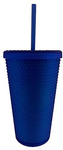 STARBUCKS Summer Studded Bling Tumblers Orange oder Blau Sommer 2023 Edition Wiederverwendbare Kaltbecher (Blau)