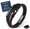 MANVEN Armband für Männer Geschenk für Ihn Lederarmband Herren mit Gravur Ich Liebe Dich Valentinstag Freund Mann Ehemann Jahrestag Weihnachten Geburtstagsgeschenk Männer Vatertagsgeschenke für Papa