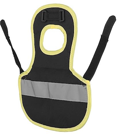 Reflektierende Weste für Hühner, Hühnergeschirr, Warm und Bequem, Leuchtende Farben, Reflektierende Weste für Hühner, Verstellbar, für Hühner, Enten und Gänse, Um die Hinterflügel (Schwarz)