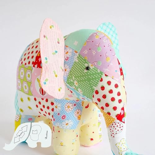Hübsche Elefanten-Dekorvorlage, Memory-Elefant-Schnittmuster, Niedliche Elefanten-Vorlage Aus Acryl, Nählineal-Set, Wiederverwendbare -Elefant-Quilting-Vorlagen