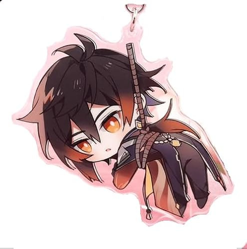 Cute Impact Gen Shin Schlüsselanhänger aus Acryl zum Aufhängen, F-zhongli, One size