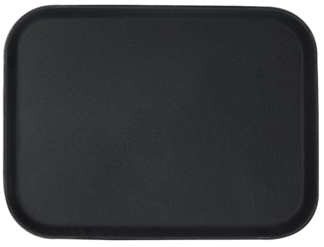 1x Noir 56cm x 41cm Rectangulaire Antidérapant Plateau - Grand Plastique Cuisine Nourriture Thé Café Dîner Tableau Boissons Plateau de Fête - par Argon Tableauware