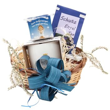 Geschenkkörbchen Schutzengel | Einzigartiger Präsentkorb mit himmlischen Leckereien