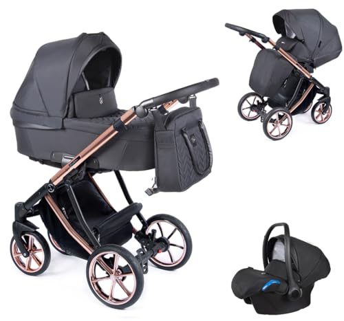 Kinderwagen-Set 4 in 1 Dante inkl. Sportsitz und Autositz - 13 Teile - in 12 Designs
