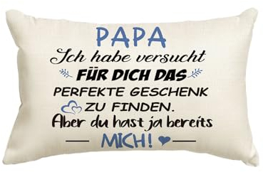 Artoid Mode Geschenk Für Papa Kissenbezug, 30x50 cm Beste Papa Geburtstagsgeschenke Von Tochter Sohn Vatertag Kissen Liebe Cushion Cover Deko