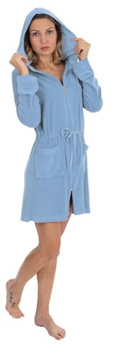 WeWo Fashion Badejacke mit Kapuze und Reißverschluss flieder XXL