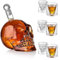 Skull Whiskey Decanter Set, 550ml Glass Skull Bottle, Whiskey Decanter Set,6 Wine Glasses,for Whiskey, Wine and Other Liquor