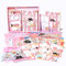 Draupnir Rosa Kawaii Katze Bullet Journal Kit, A6 Raster Notizbuch, Scrapbook Zubehör Set, DIY Geschenk für Teenager Mädchen