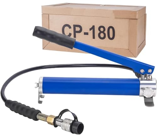 CP-180 Hydraulic Hand Pump, Portable Single Acting Lifting Manual Hydraulic Tools, 8500Psi Power Pump With ZG3/8 Thread And 3.6Ft Hose