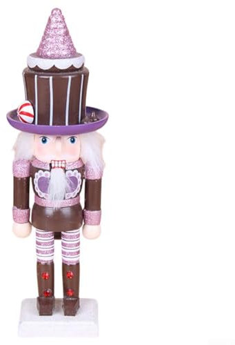 Casse-noisette en bois rose coloré, décoration festive, 26 cm, taille (B)