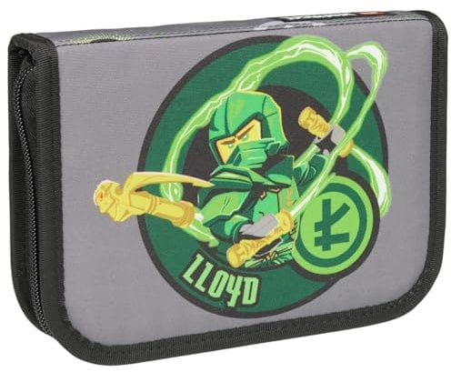 SKANDO BAGS Etui mit Inhalt Lego NINJAGO, Elemental Master of Energy: Enthält Bleistifte, Farbstifte, Radiergummi, Anspitzer, Lineal und mehr. Mit Namensschild und haltbarem PVC-freiem Material