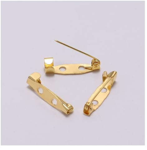 Wisafory 50 Stück Broschennadeln Sicherheitsnadeln Anstecknadel Stecknadeln Safety Pins für DIY Nähen Hochzeit Abzeichen Corsagen Schmuckherstellung Kunsthandwerk Namensschilder Gold 35mm
