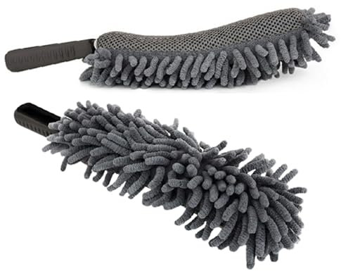 Tek Automotive Twin Pack 2in1 Flexible Microfibre Alloy Wheel Cleaner Brush – Professional Car Wheel Cleaning Brush, Scratch Free Alloy Cleaning, Ideal Car Cleaning Kit Accessory Valeters & Detailers