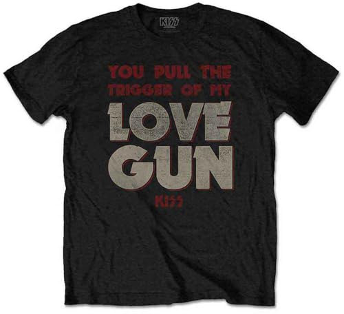 KISS Pull The Trigger Band Logo T Shirt S