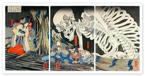Posterlounge Takiyasha die Hexe und Odokuro Poster | 100 x 50 cm von Utagawa Kuniyoshi Wandbilder Wanddeko