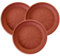 SUSTANIA Lot de 3 soucoupes Ø 41 cm, pour pots de fleurs Ø 50 cm, ajustement parfait et stable, couleur : terre cuite, fabriqués en Allemagne