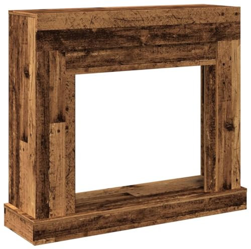Kangmusi Kaminumrandung Altholz- 100x30x87,5 cm Holzwerkstoff, Old Wood 854569