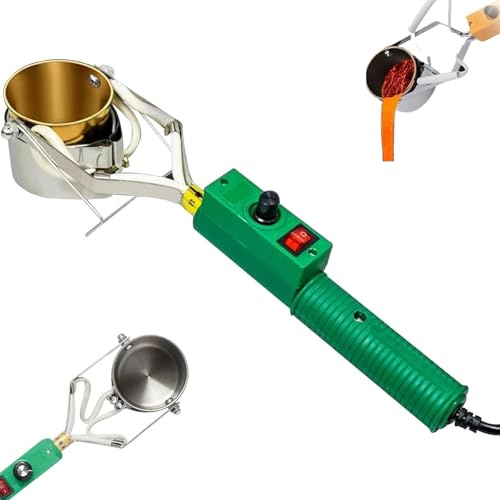 Pot de fusion en plomb, four à souder électrique de 420 W avec capacité de 1100 g, plage de température de 150 à 450 ℃, design portatif, pour la formation de poids de poisson, parfait pour la fonte