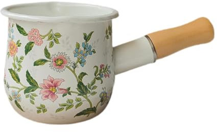 TAIZhiChen Pentola per Il Latte in Smalto, Acqua Bollente, Scaldalatte, Campeggio, Viaggi, Casa