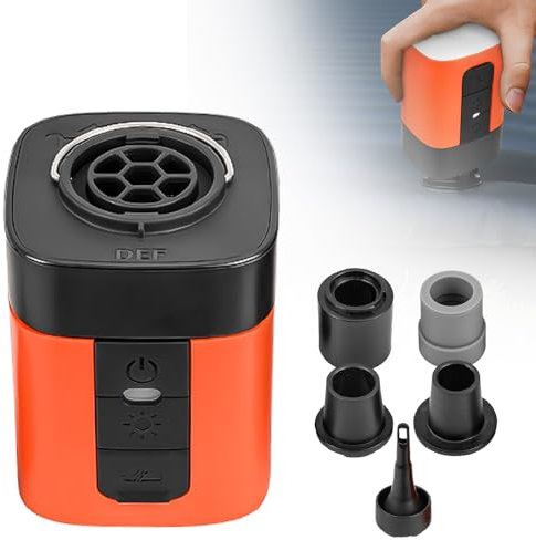 Mini Electric Pump for Inflatables With 5 Nozzles, 2025 Upgraded 2600mAh Air Pump For Inflatables, Rechargeable Electric Balloon Airbed Pump For Compact Vacuum Storage Bag Travelers Outdoor Use