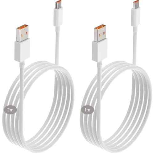 Cable USB C carga rápida 120W a USB [Pack 2m + 1m] 3A tipo C compatible con Iphone, Xiaomi, Samsung, Oppo, Huawei, Google Pixel, Carplay, Play Station, Nintendo Switch y transferencia datos 480Mbps